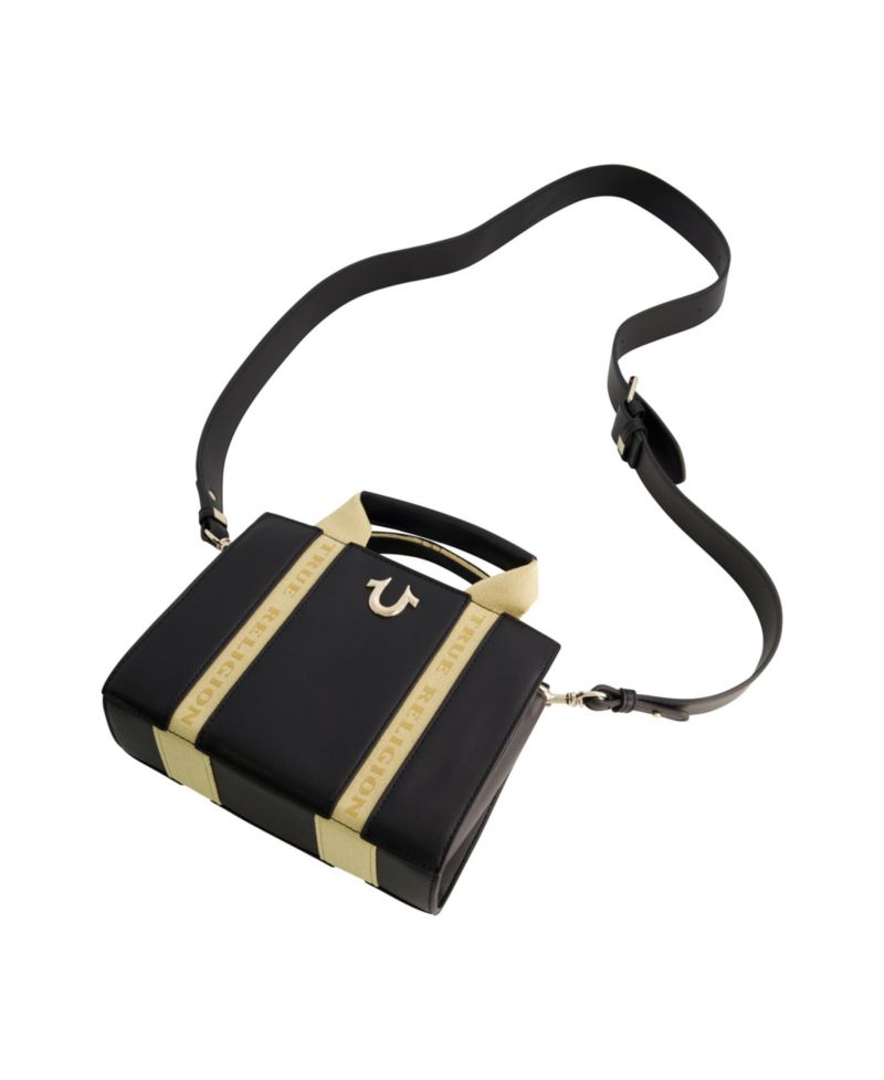 Licensed Faux Leather Mini Tote Bag with Branded Straps