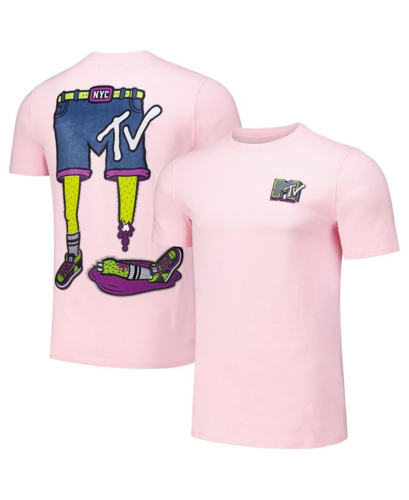 Men's Pink MTV Zombie Regular Fit T-Shirt