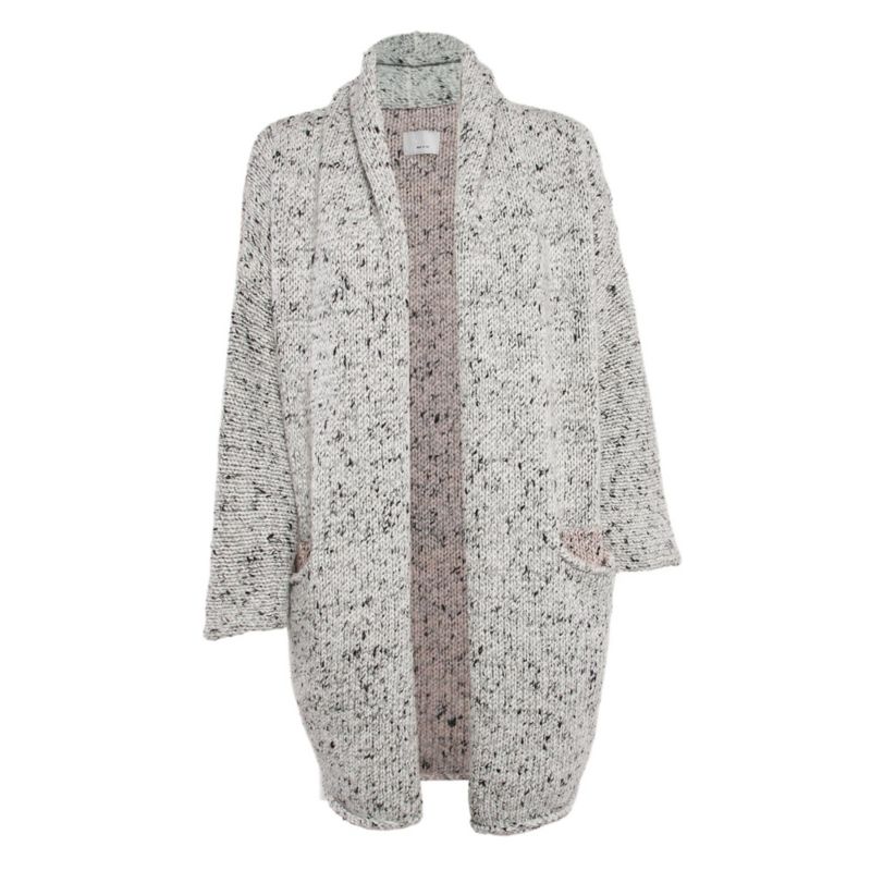 Women's Pre-Owned Zadig and Voltaire Grey Knit Open Front Cardigan