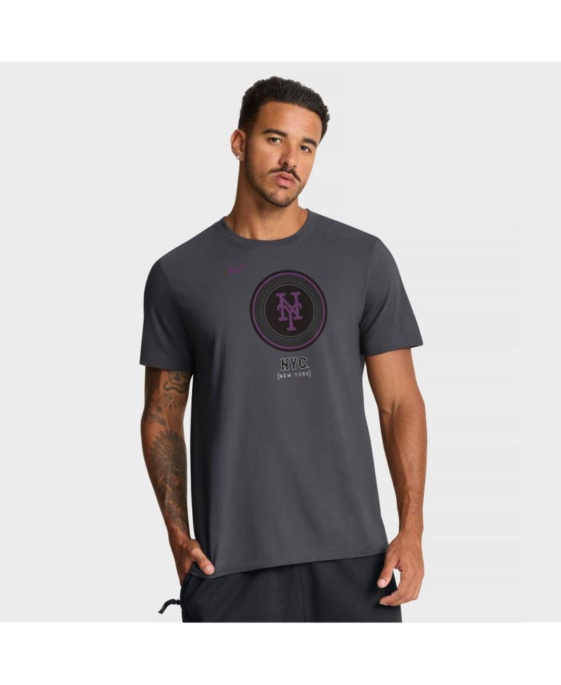 Men's Anthracite New York Mets City Connect Wordmark T-Shirt
