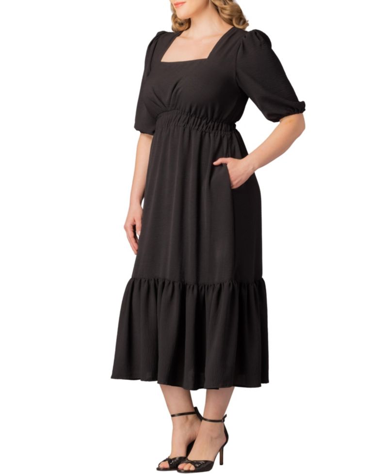 Plus Size Bailey Square Neck Maxi Dress