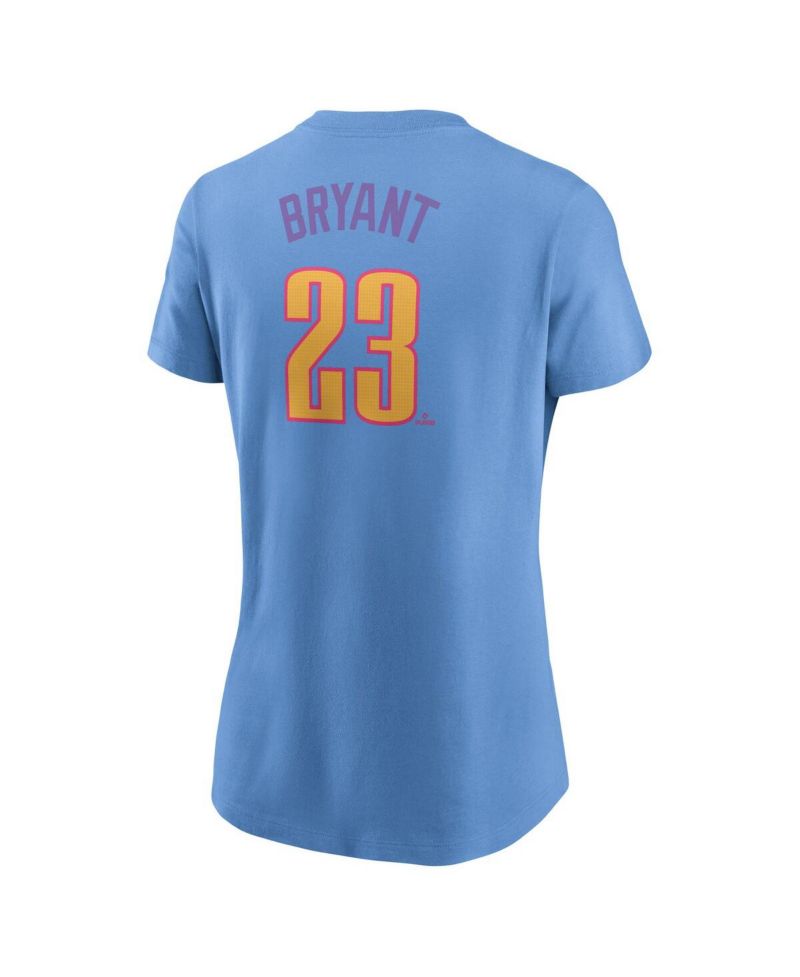 Women's Kris Bryant Light Blue Colorado Rockies 2025 City Connect Fuse Name & Number T-Shirt