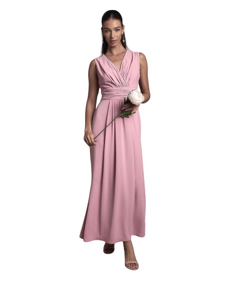 Women's V-Neck Wrap Maxi Dress