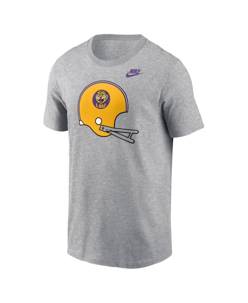 Men's Heather Gray LSU Tigers Legacy Helmet T-Shirt