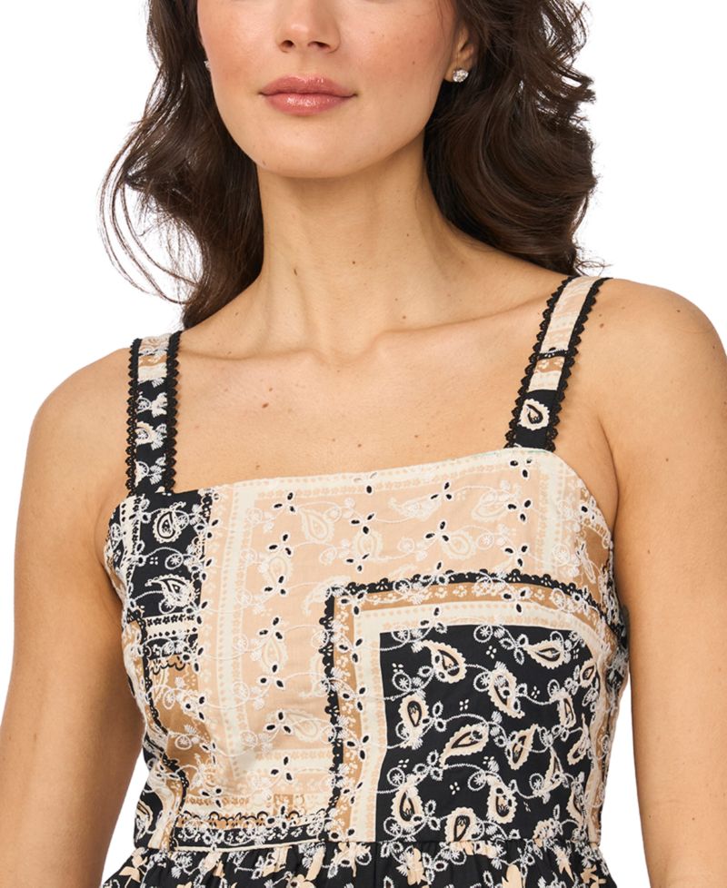 Women's Sleeveless Square Neck Peplum Top