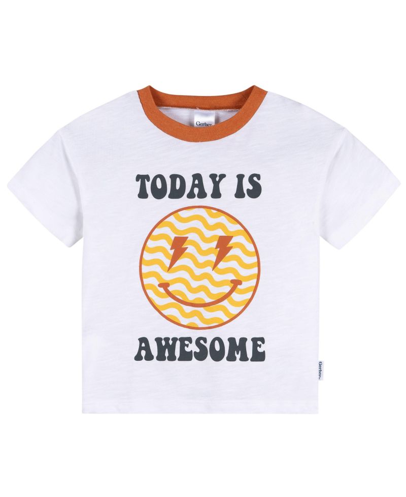 Baby Boys 3-Piece T-Shirts and Shorts, Awesome Yellow, 18 Months