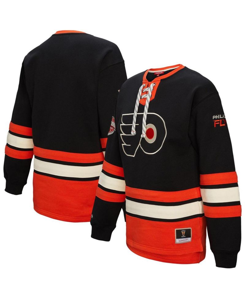 Women's Black Philadelphia Flyers Heritage Lace-Up Pullover Sweatshirt