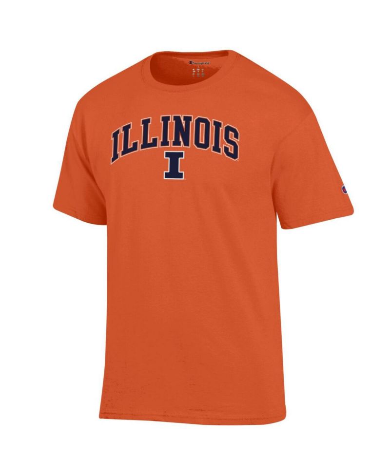 Men's Orange Illinois Fighting Illini Arch Over Logo T-Shirt