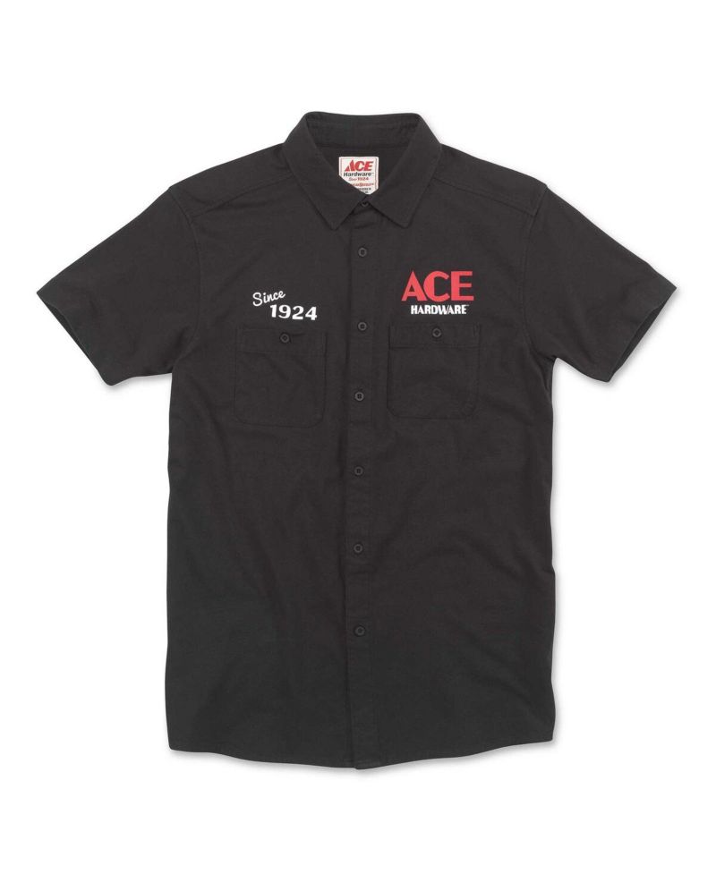 Men's Black Ace Hardware Brew Master Button-Up Shirt