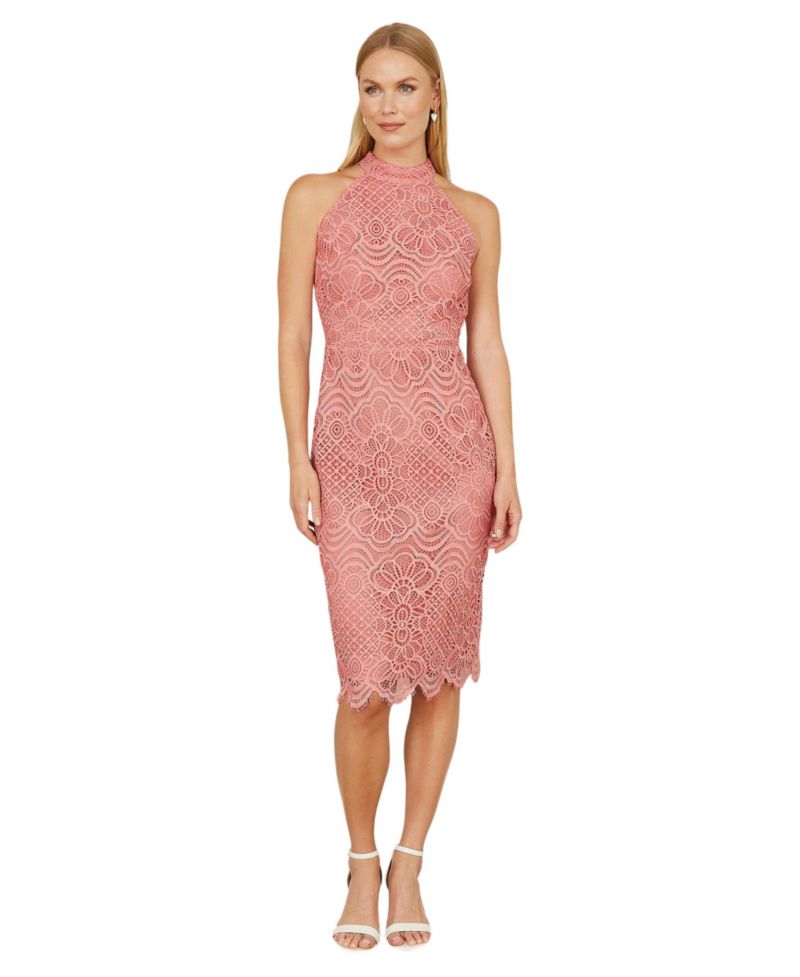 Women's Lace Halter Neck Dress