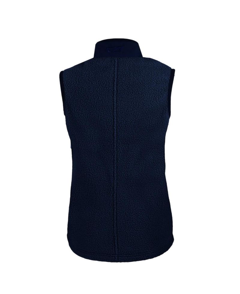 Women's Navy Los Angeles Dodgers Cascade Eco Sherpa Fleece Vest