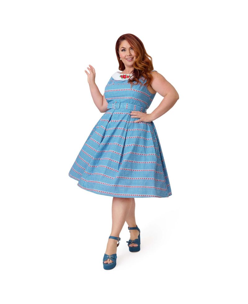 Plus Size 1960s Dancing Doll Swing Dress