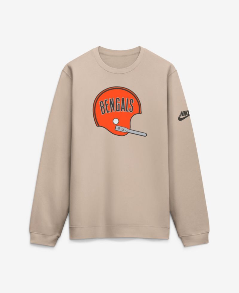Men's Cincinnati Bengals Rewind Club Throwback Embroidered Graphic Crew Sweatshirt