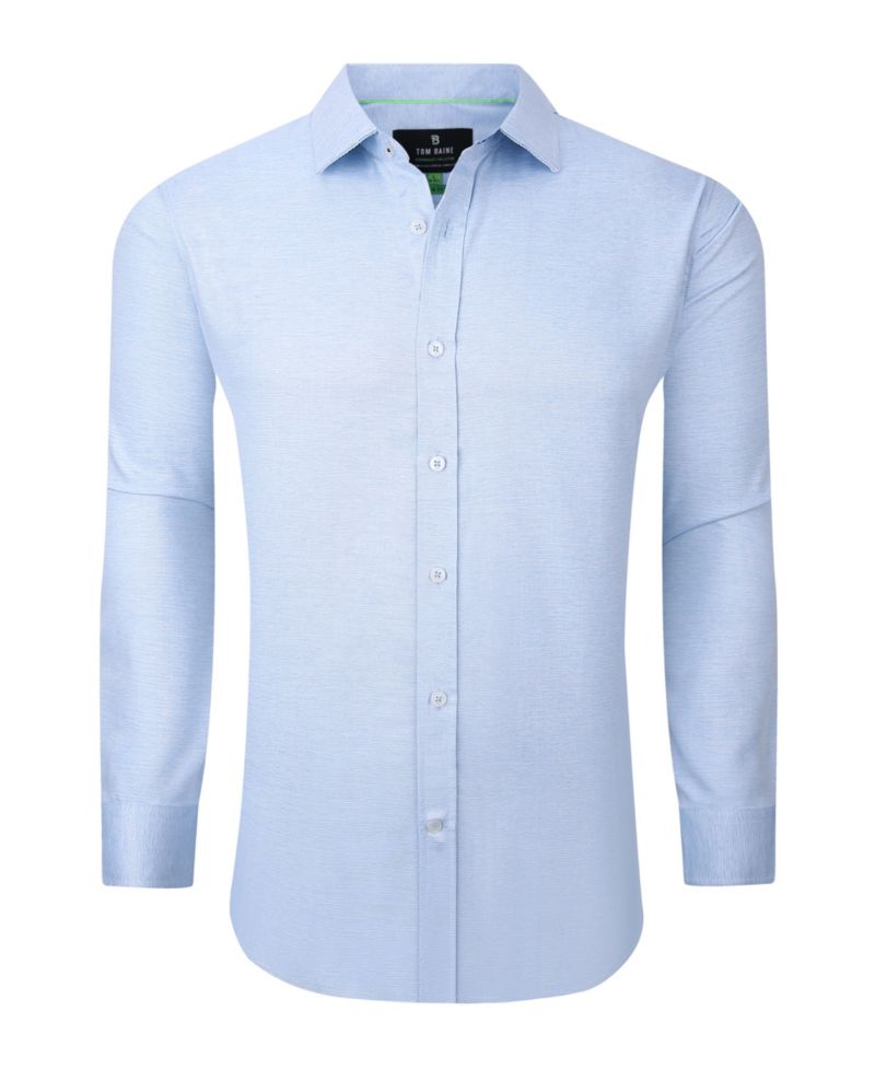 Men's Performance Solid Long Sleeve Button Down Dress Shirt