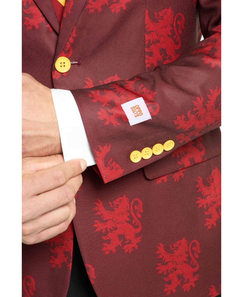 Men's Harry Potter Premium Halloween Costume - House Gryffindor - Slim Fit Suit - Includes Blazer, Pants and Tie