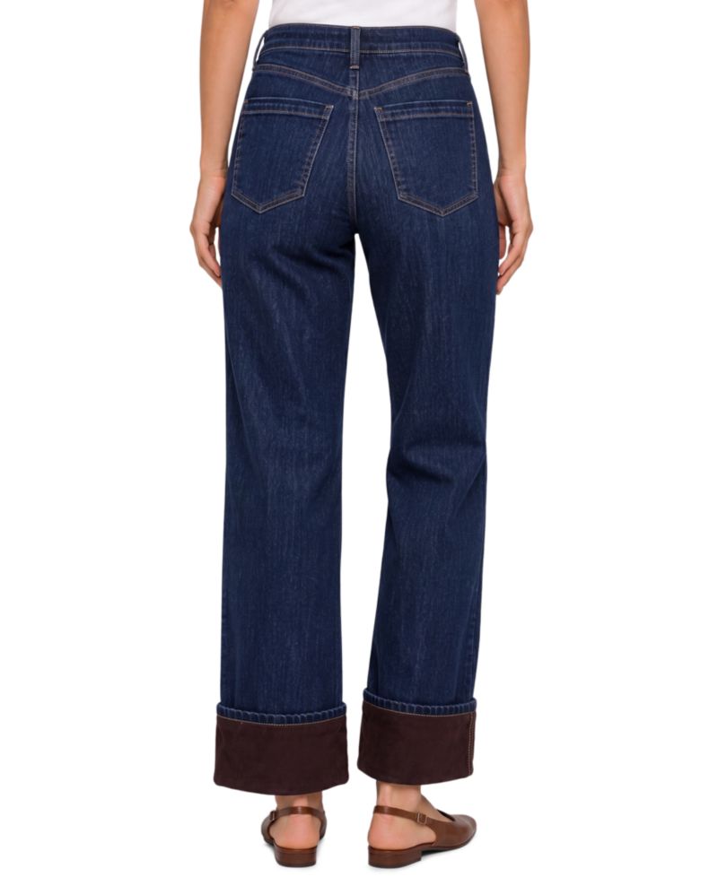 Women's Kennedy High-Rise Straight Dark-Rinse Jeans