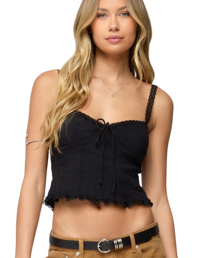 Women's Lacey knit tank top