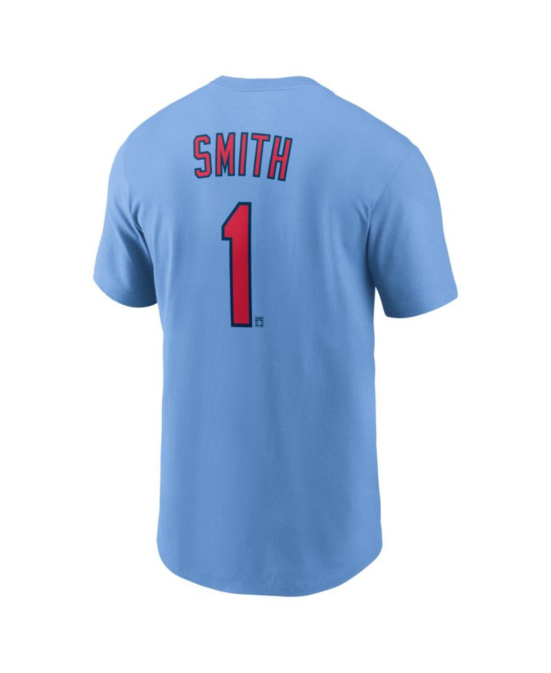 Men's Ozzie Smith Light Blue St. Louis Cardinals Cooperstown Collection Name & Number T-Shirt