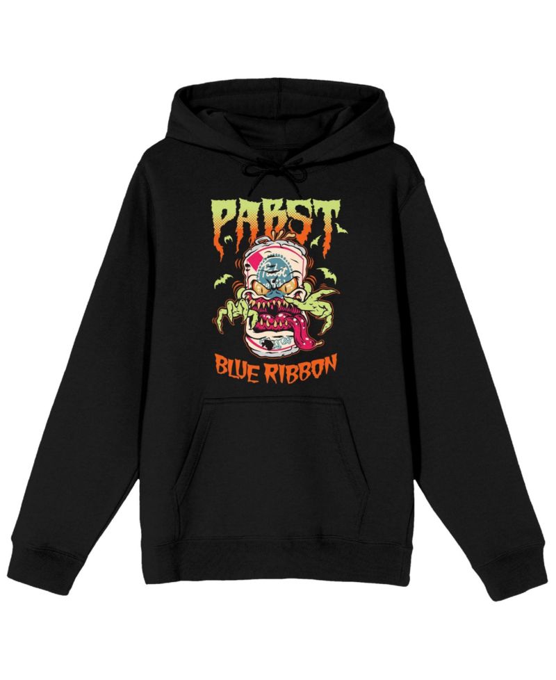 Men's Halloween theme can beer monster illustration on Adult Hoodie