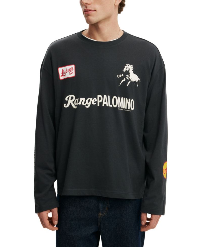 Men's Long-Sleeve Graphic Regular-Fit T-Shirt