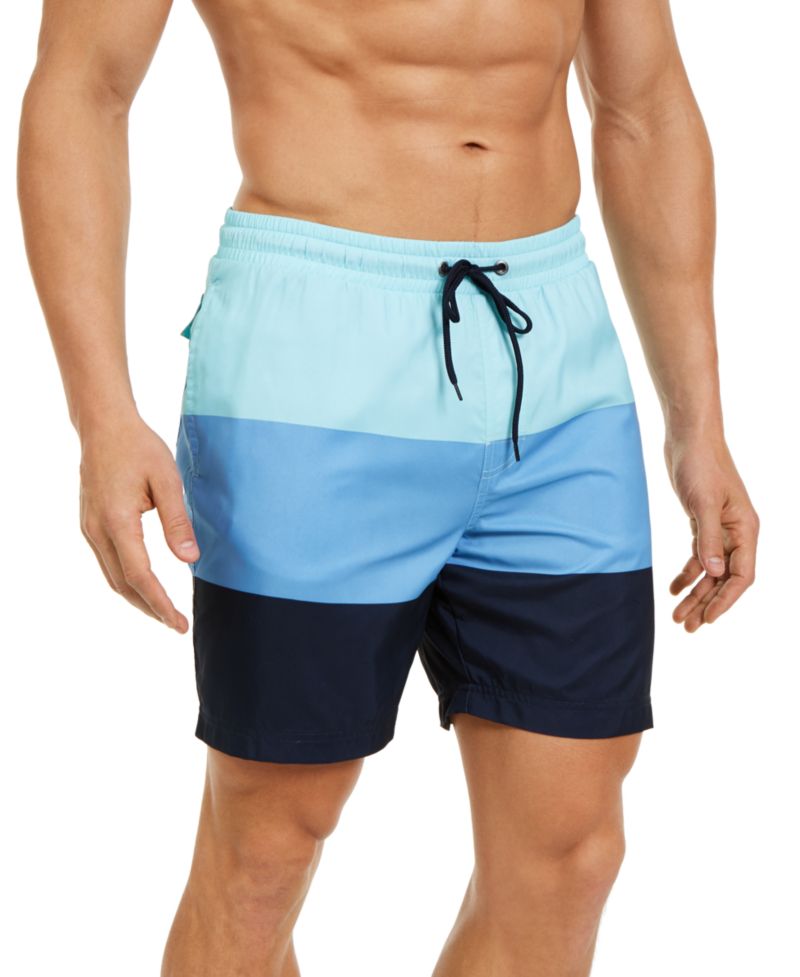 Men's Colorblocked 7" Swim Trunks