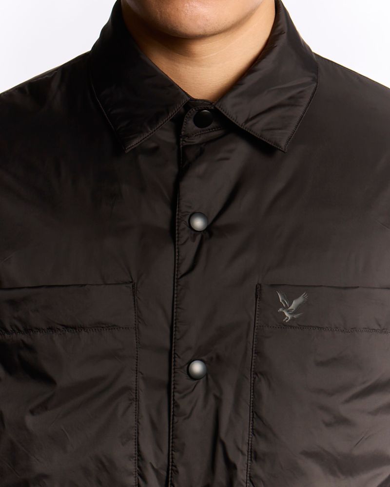 Men's Long Sleeve Collared Insulated Overshirt