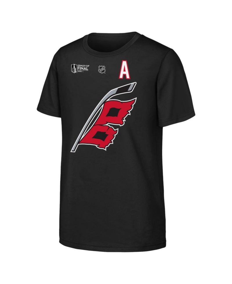 Big Boys and Girls Sebastian Aho Black Carolina Hurricanes 2026 Stanley Cup Final Name & Number T-Shirt
