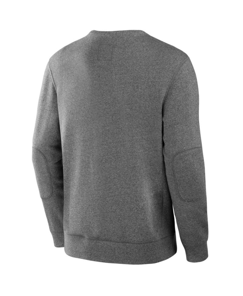 Men's Heather Gray Minnesota Vikings Loop Terry Pullover Sweatshirt