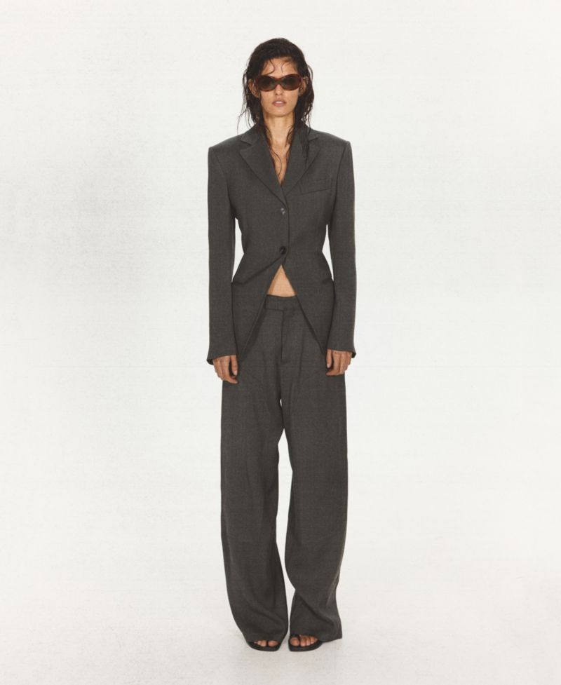 Women's Herringbone Fitted Blazer