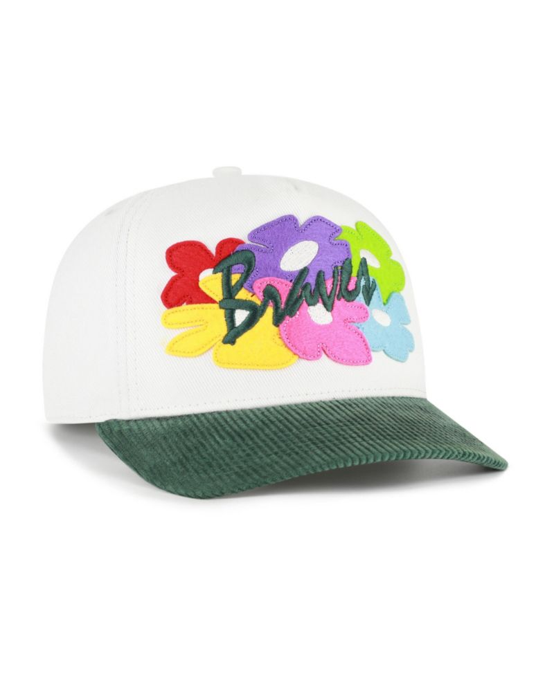 Men's White/Green Atlanta Braves Flora Gallery Hitch Adjustable Hat