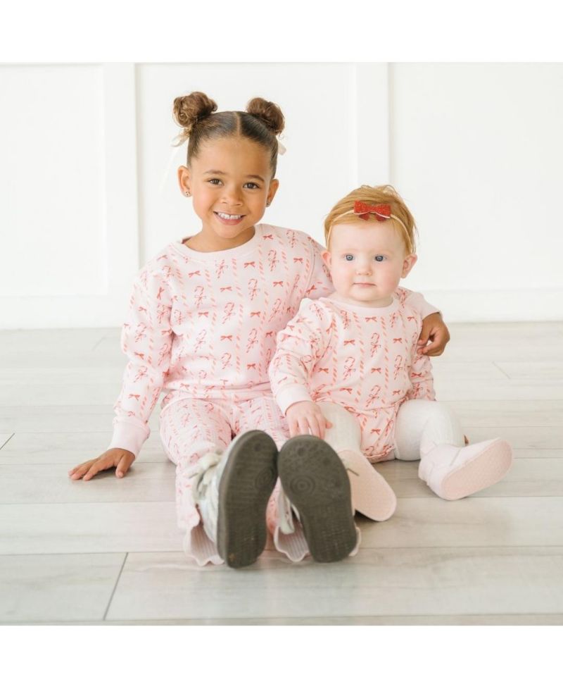 Baby Girls Candy Cane Lane Christmas Long Sleeve Romper