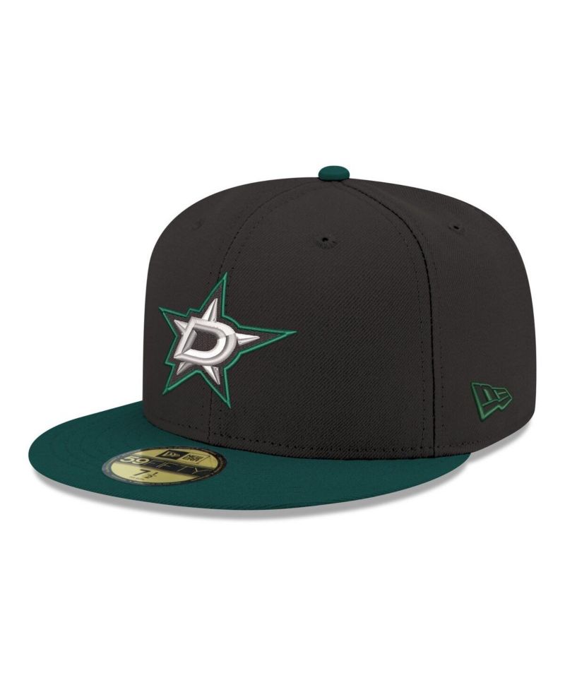 Men's Black Dallas Stars Core Logo Two-Tone 59FIFTY Fitted Hat