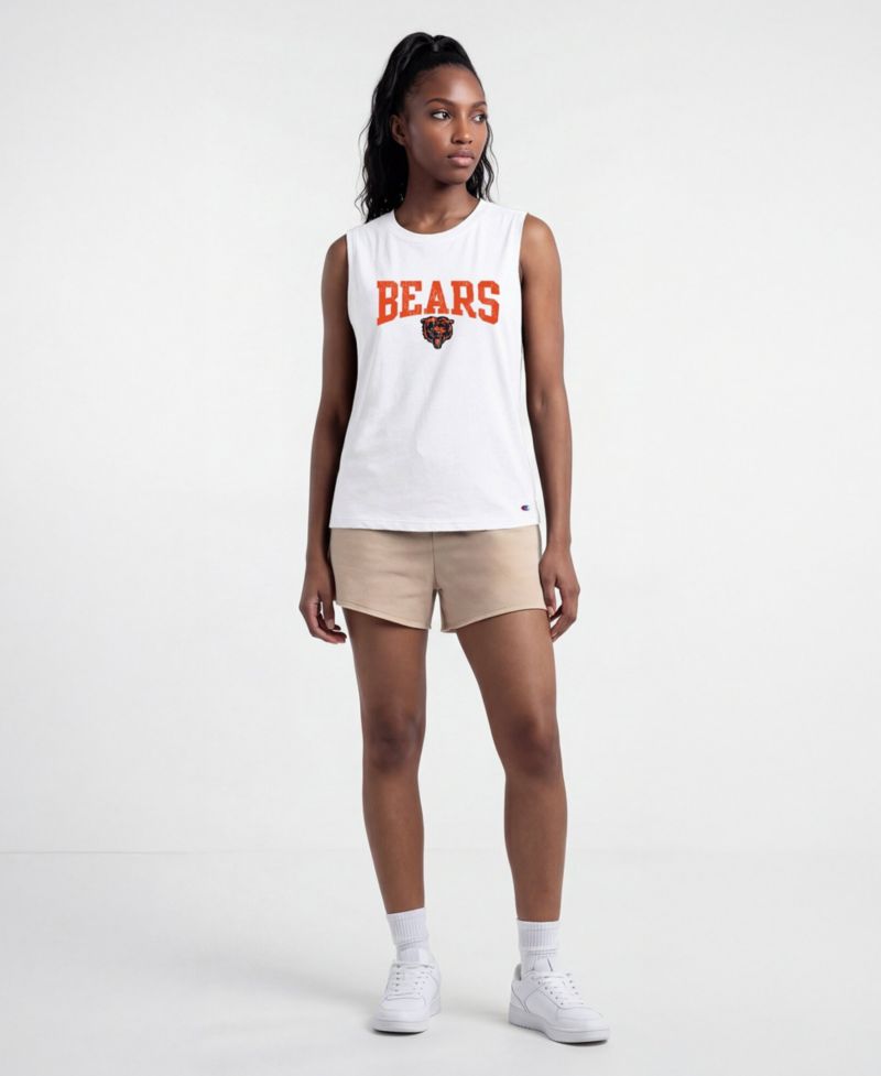 Women's Chicago Bears Distressed Crew-Neck Cotton-Blend Muscle Tank Top