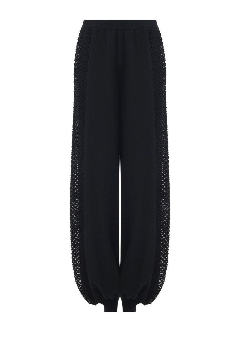 Women's Mesh Detail Knit Trousers