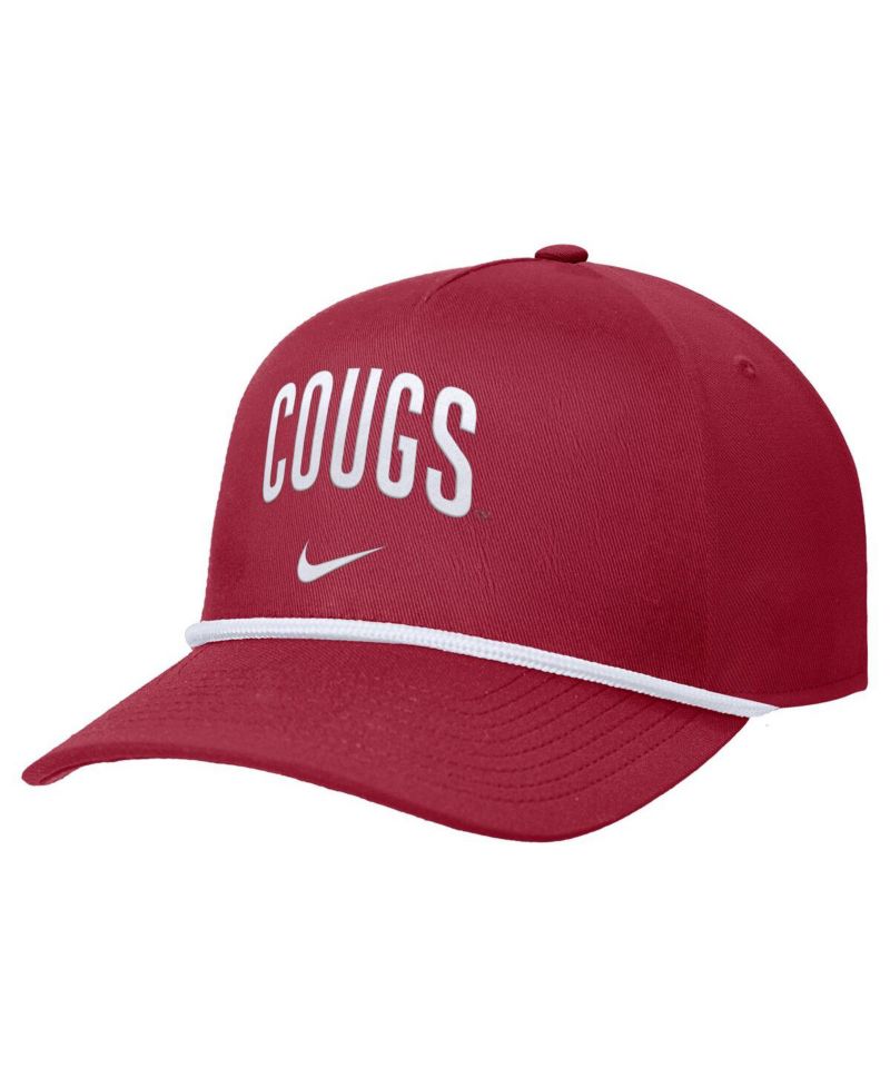 Men's Crimson Washington State Cougars Rise Adjustable Hat