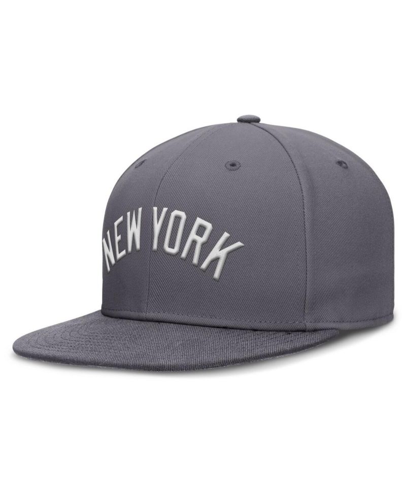 Men's Gray New York Yankees Performance True Fitted Hat