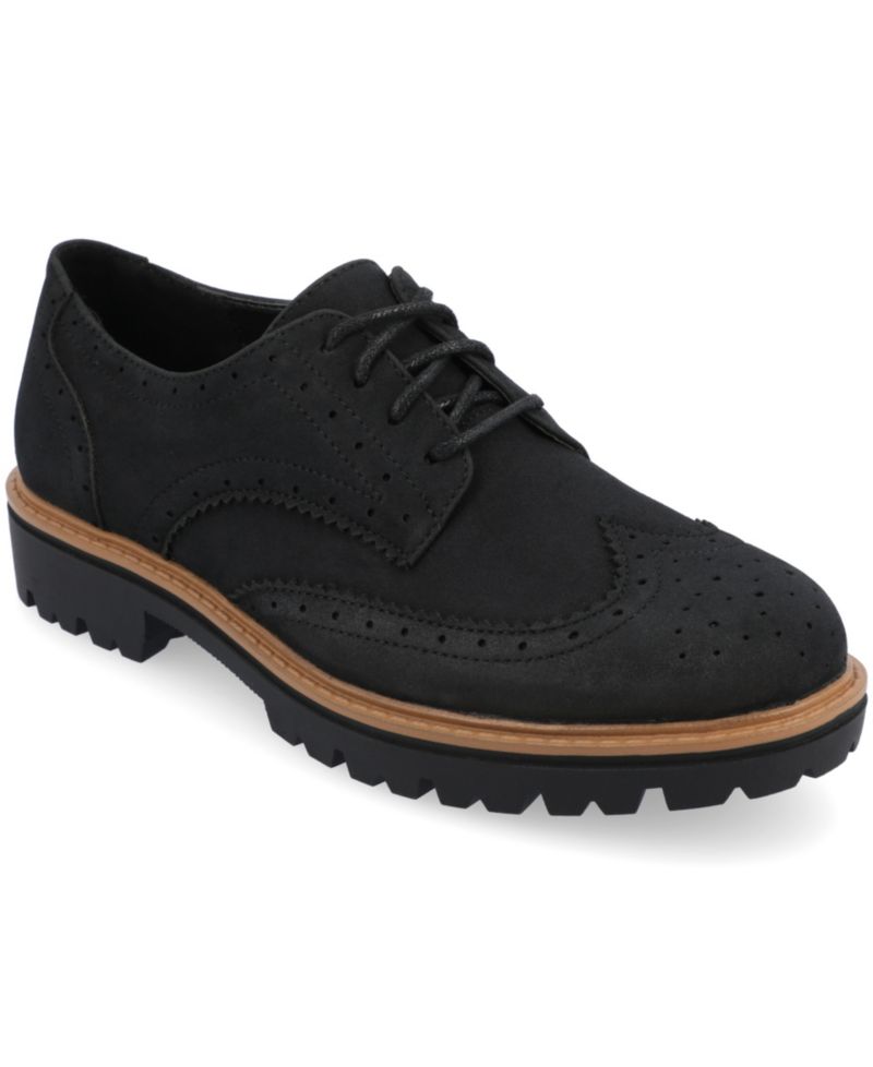 Women's Claudiya Lug Sole Lace Up Oxford Loafers