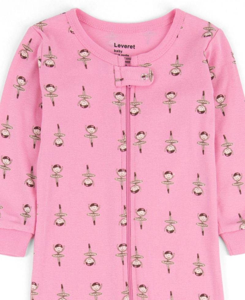 Toddler Girls Matching Family One-Piece Cotton Sleep 'n Play Footed Pajamas - Cute and Playful Prints