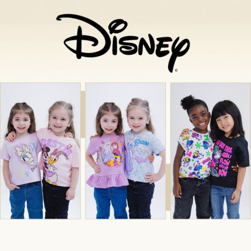 Girls Minnie Mouse 2-Pack Short Sleeve T-Shirts