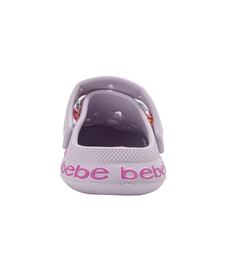 Little Girls EVA Clog with Chain with Logo Grosgrain Ribbon and Charms