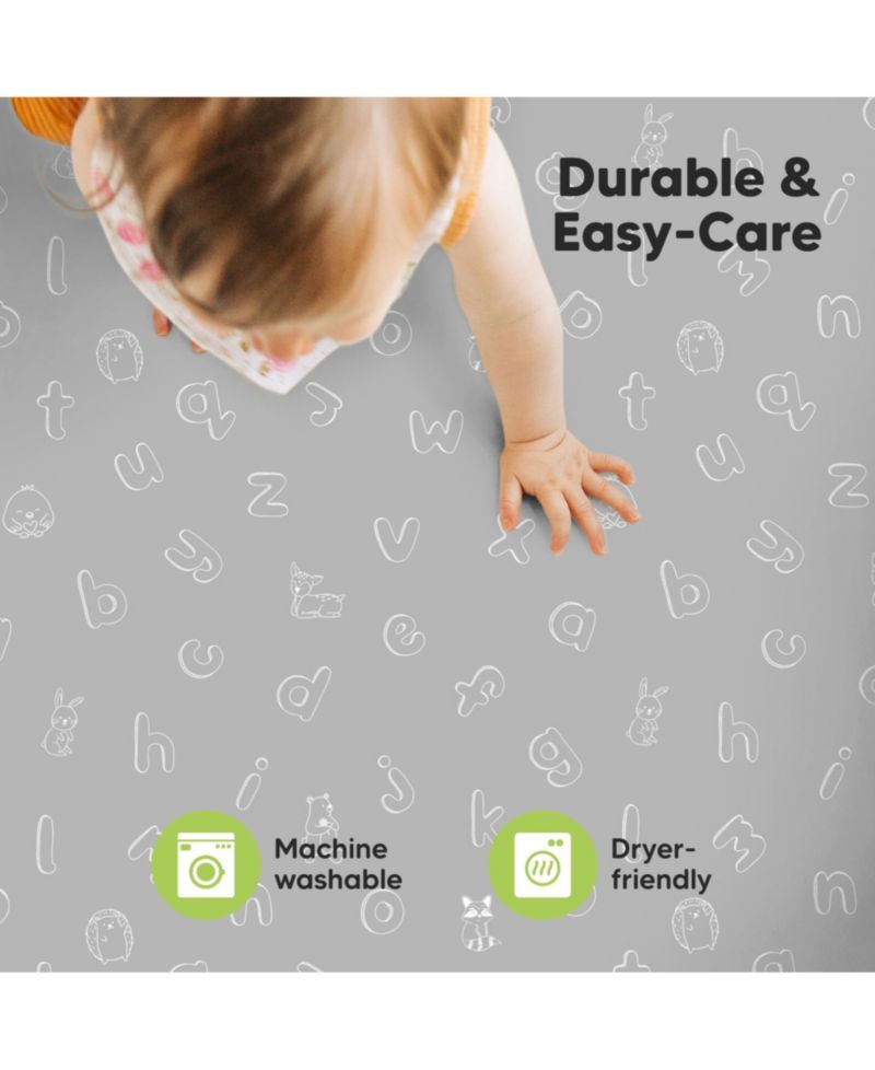 Mini Crib Sheets for Baby Girls, Boys, 2-Pack Soothe Pack and Play Sheets Fitted, Pack N Play Mattress Sheet