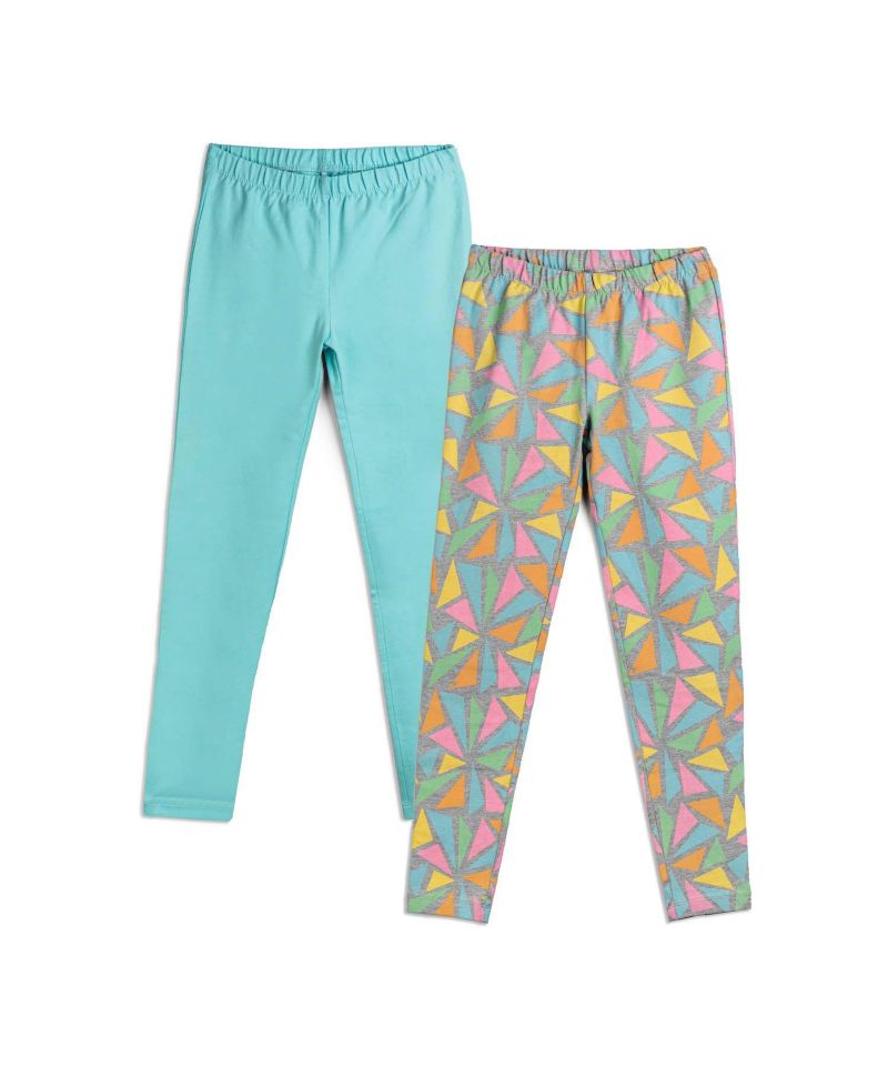 Toddler Girls Fair Trade Organic Cotton Reinforced Knee Leggings 2-pack