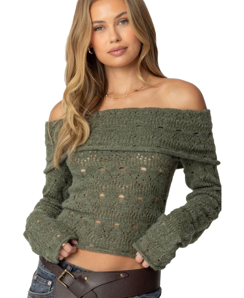 Women's Kenna Fold Over Knit Top