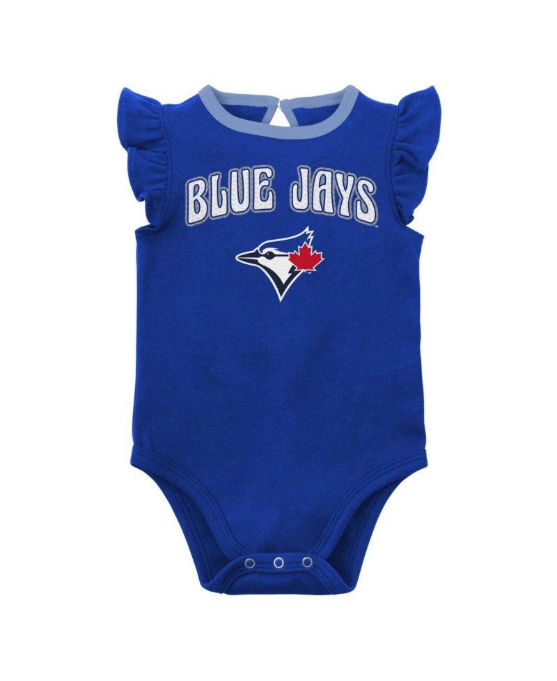 Newborn and Infant Boys and Girls Royal, Heather Gray Toronto Blue Jays Little Fan Two-Pack Bodysuit Set