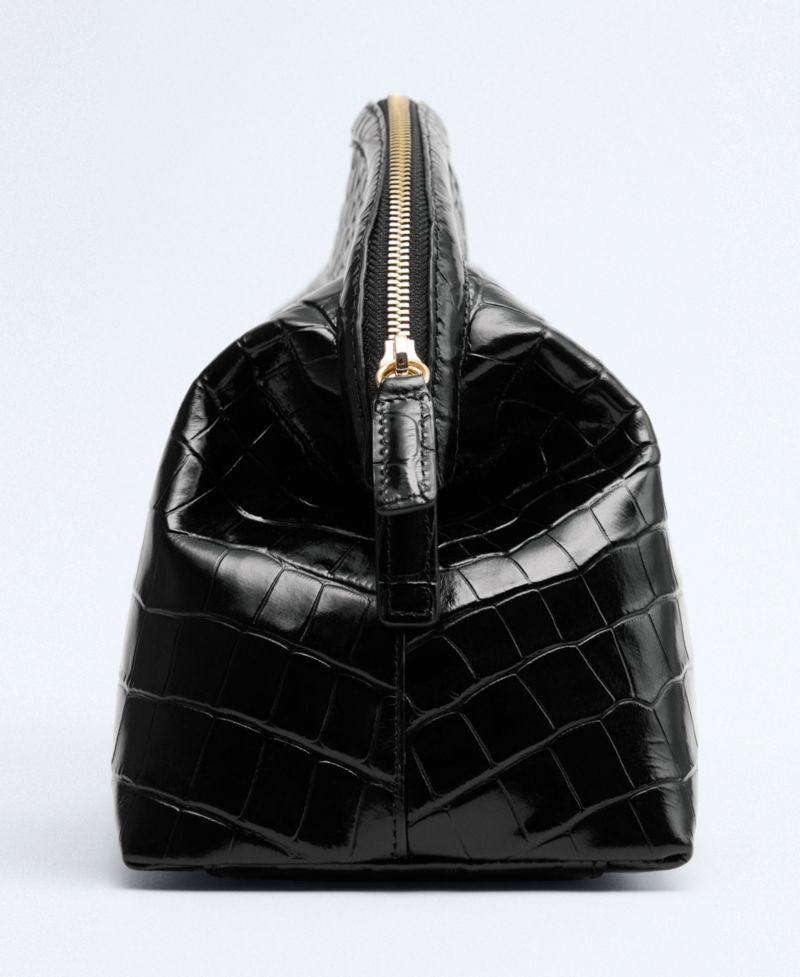 Selection Small Croc-Embossed Leather Clutch