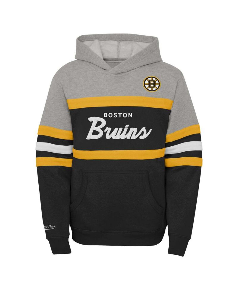 Big Boys and Girls Boston Bruins Head Coach Pullover Hoodie