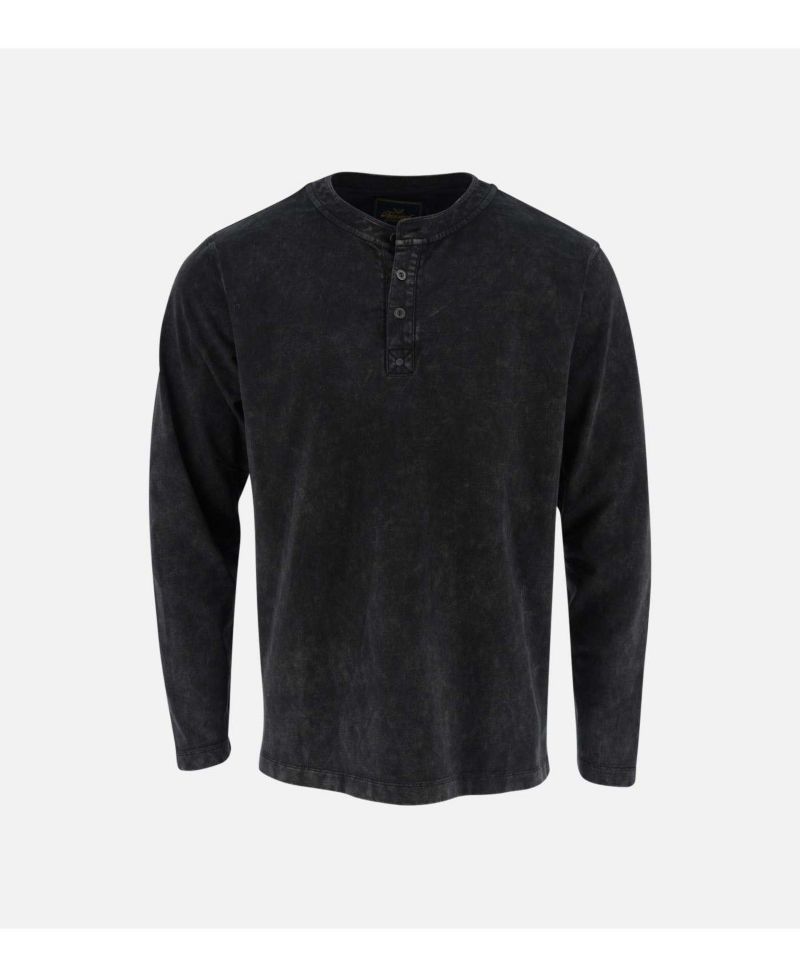 Men's Heavyweight Vintage Wash Long Sleeve Henley