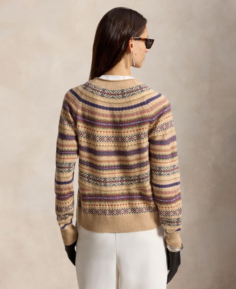 Women's Fair Isle Wool-Blend Slim Cardigan
