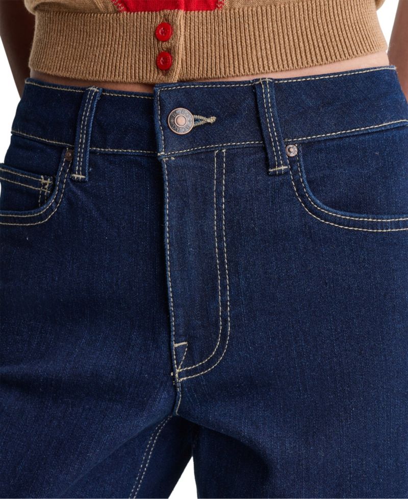 Women's Mid-Rise Straight-Leg Jeans