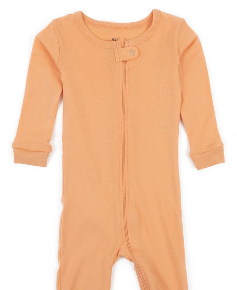 Toddler Matching Family One Piece Footed Cotton Long Sleeve Solid Color Pajamas 2T-5T